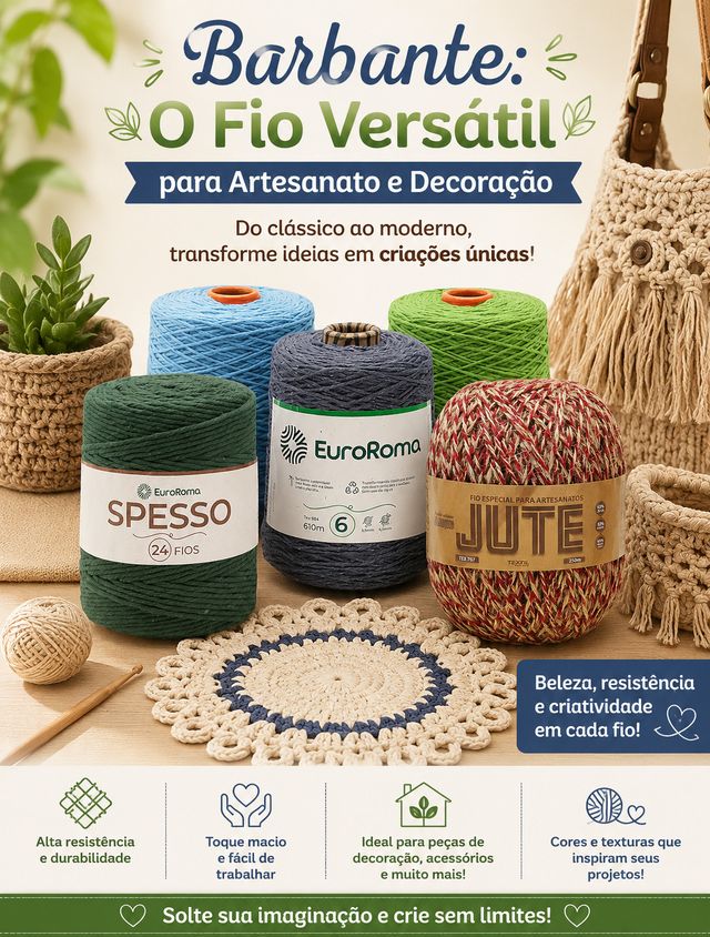 Barbante: O Fio Versátil para Artesanato e Decoração